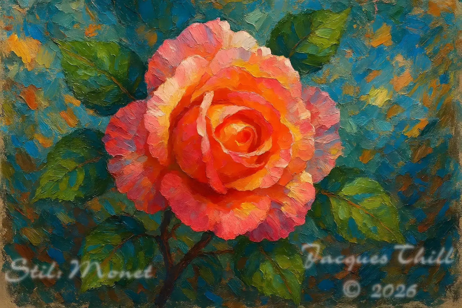 Porträt des französischen Impressionisten Claude Monet mit langem weißem Bart und Hut.