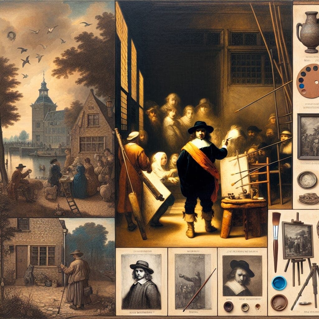 Rembrandt-Gemälde mit dramatischem Licht-Schatten-Kontrast, typisch für den niederländischen Barockmeister.