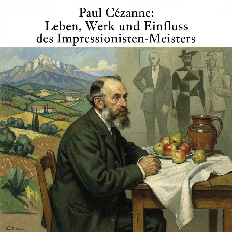 Porträt von Paul Cézanne, Pionier des Post-Impressionismus, bekannt für seine Stillleben und Landschaften.